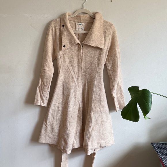 Anthro Sparrow Cream Belted Cardigan - Picture 3 of 7